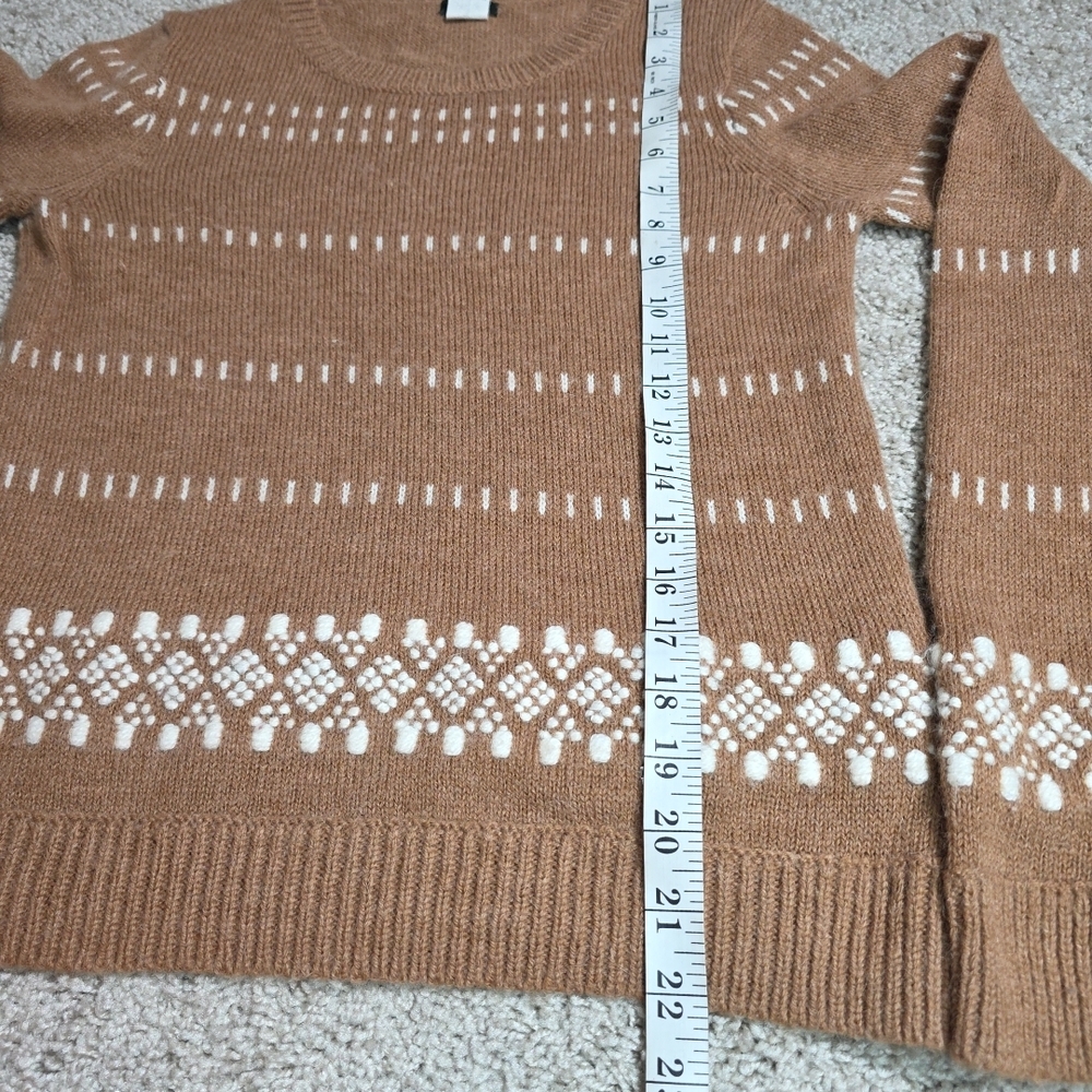 J.Crew Alpine Embroidered Alpaca Wool Blend Light pullover sweater Size S - Picture 7 of 8